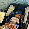 Iyla joined the competition — help win amazing prizes! baby, sleeping, car_seat, blanket, hoodie, child, infant, cozy, sunlight, outdoor, autumn_leaves, peaceful, hands, clothing, seatbelt, canopy, portrait, relaxation, infant_care, baby_safety