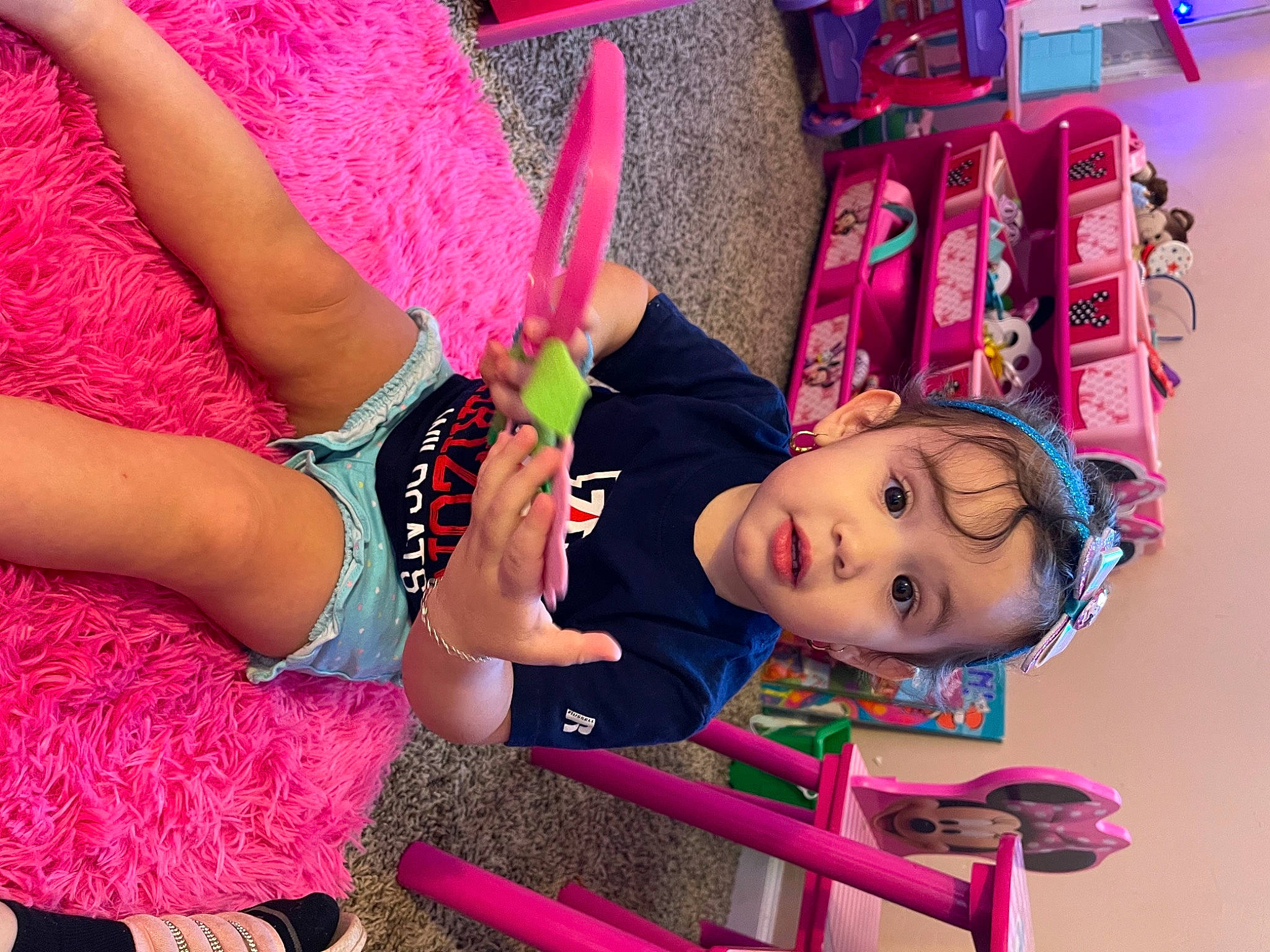 Aaliyah joined the competition — help win amazing prizes! child, elbow, fashion_accessory, foot, fun, happy, human_leg, leisure, magenta, nail, pattern, person, pink, purple, snapshot, surprise, textile, thigh, toddler, violet
