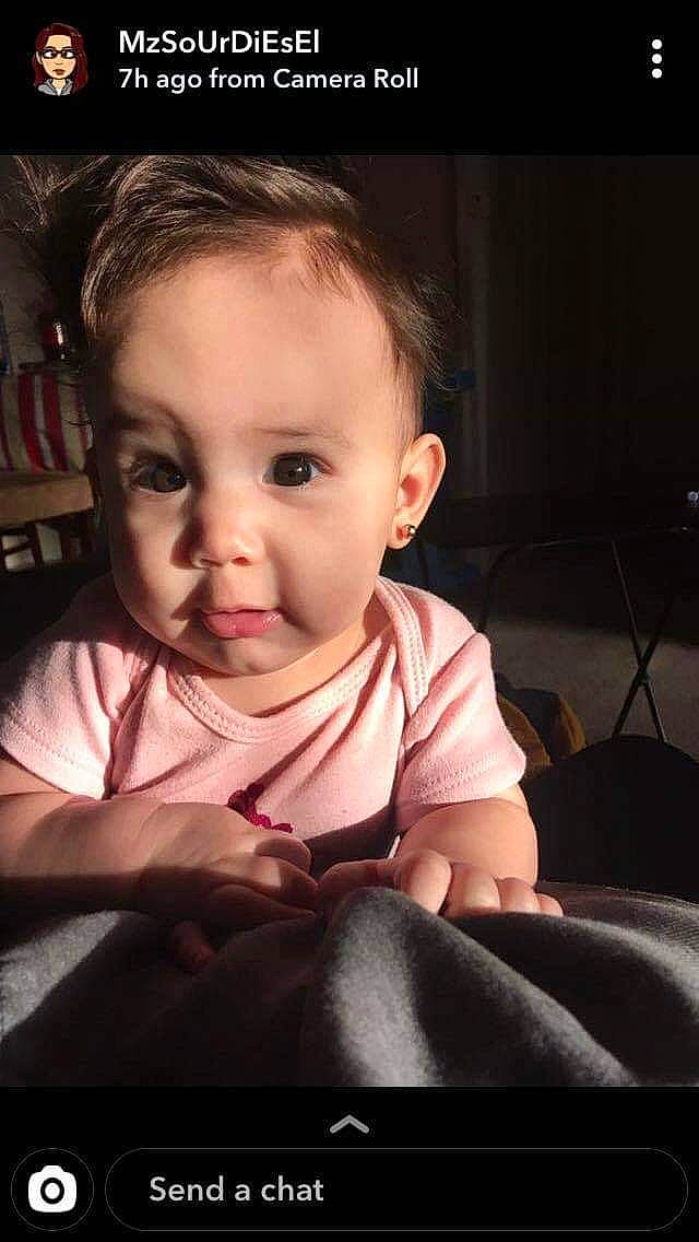 Aaliyah joined the competition — help win amazing prizes! baby, beauty, cheek, child, chin, cool, eye, eyebrow, face, forehead, hair, head, human, lip, mouth, nose, person, sitting, skin, smile