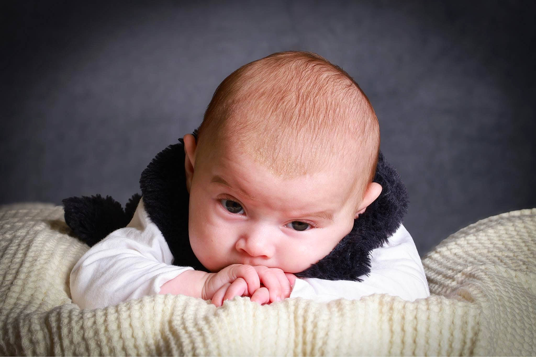 Angelina participe au concours pour gagner de l'argent avec cette photo : baby, baby_toddler_clothing, cheek, child, chin, comfort, eye, flash_photography, fur, grass, hand, happy, headgear, iris, linens, lip, person, sitting, sleeve, toddler