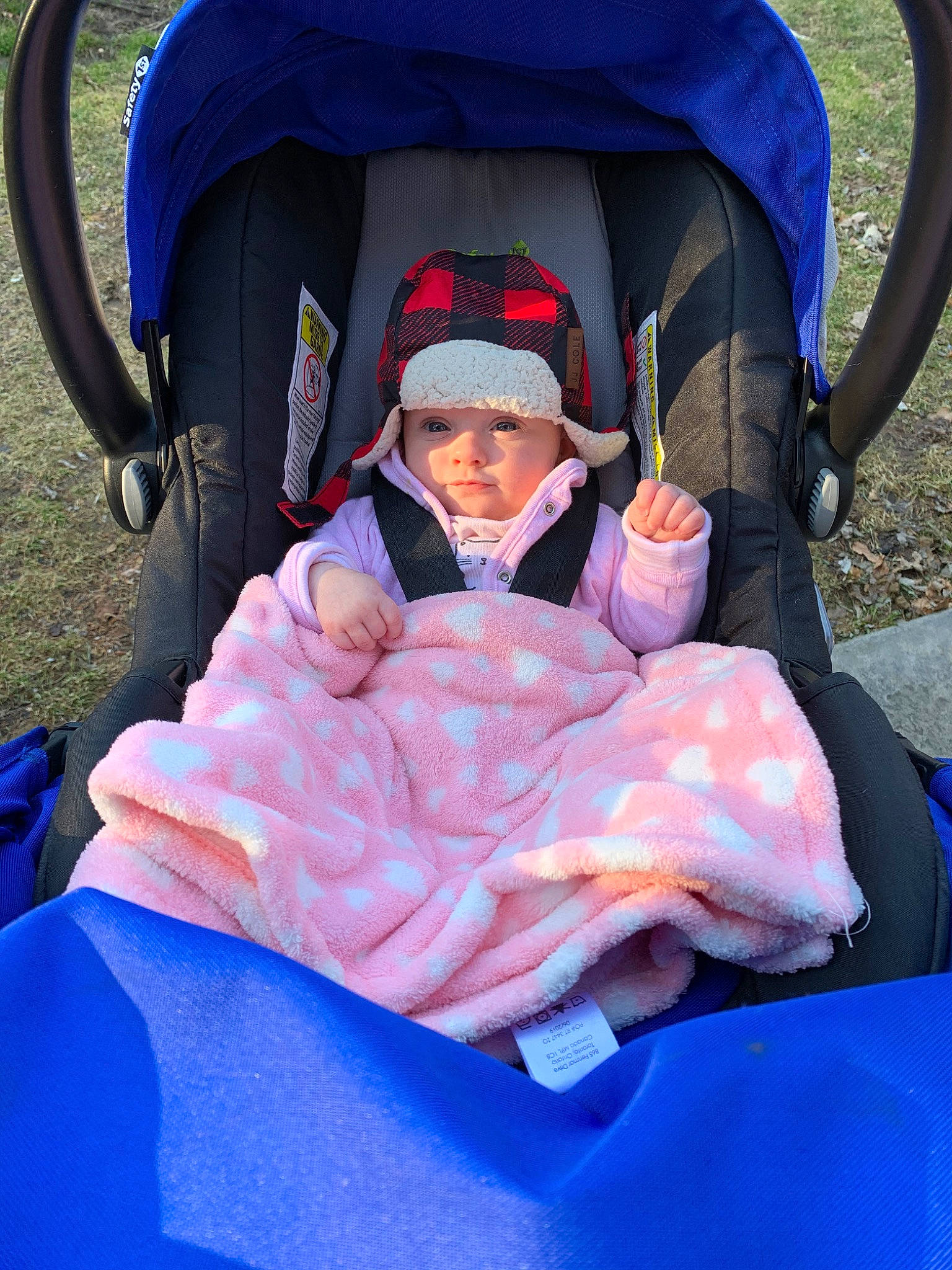 Emmalee is registered to the contest to win money with this photo: baby, baby_carriage, baby_products, car_seat, child, headwear, leisure, person, product, vacation