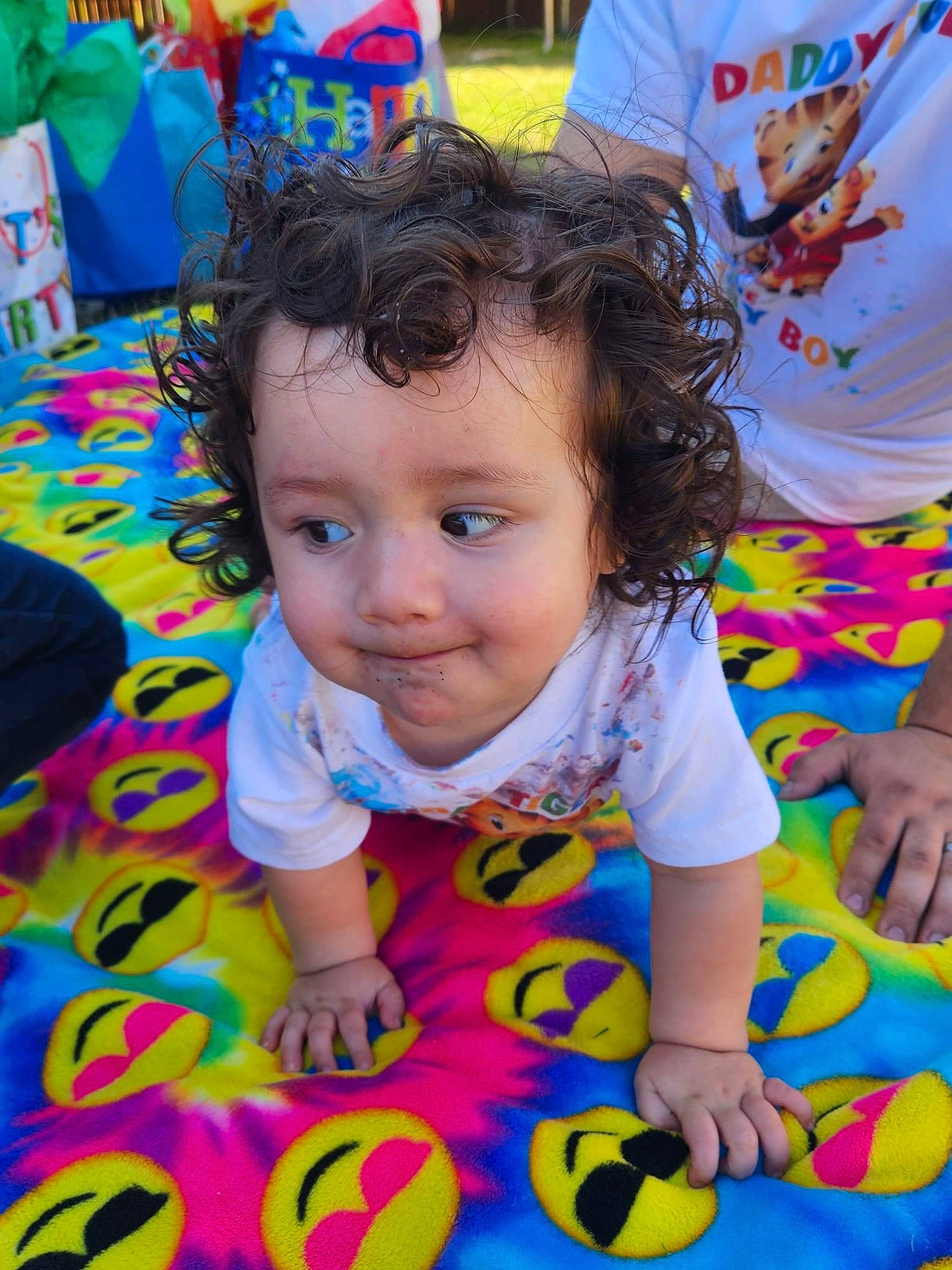 Juan joined the competition — help win amazing prizes! adaptation, baby, baby_toddler_clothing, blue, cheek, child, facial_expression, fun, happy, head, leisure, people, person, photograph, pink, product, purple, skin, summer, toddler