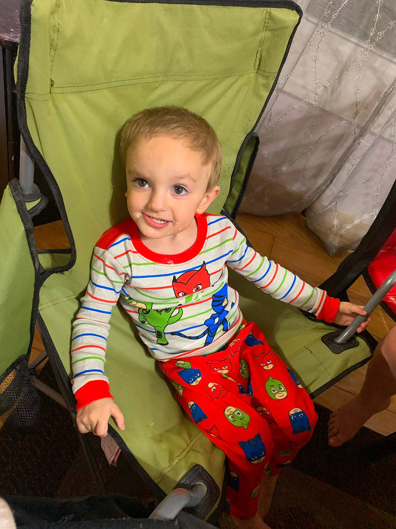 Justin joined the competition — help win amazing prizes! ankle, baby, baby_carriage, baby_products, baby_toddler_clothing, child, comfort, foot, joy, lap, mouth, nose, person, play, sitting, toddler