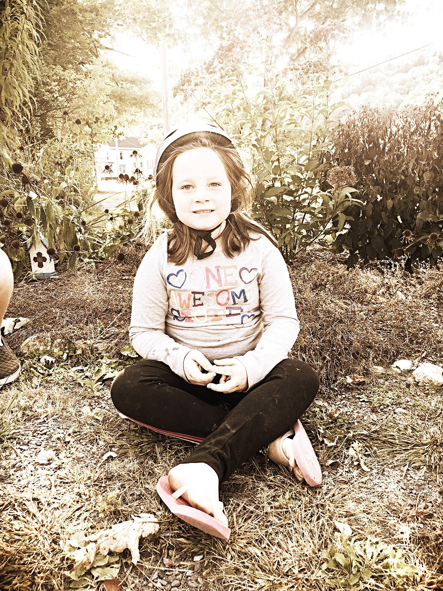 Naomi joined the competition — help win amazing prizes! autumn, beauty, black_and_white, branch, child, child_model, grass, happy, joy, leaf, leg, people_in_nature, person, photograph, photography, plant, portrait, portrait_photography, sitting, smile