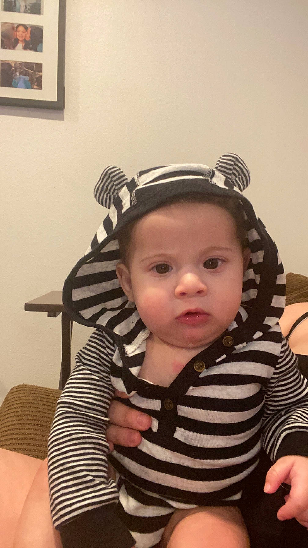 Journey joined the competition — help win amazing prizes! baby, baby_toddler_clothing, blurred, cheek, child, chin, cool, eye, eyebrow, eyelash, face, fashion_accessory, flash_photography, happy, headgear, iris, lip, person, picture_frame, skin