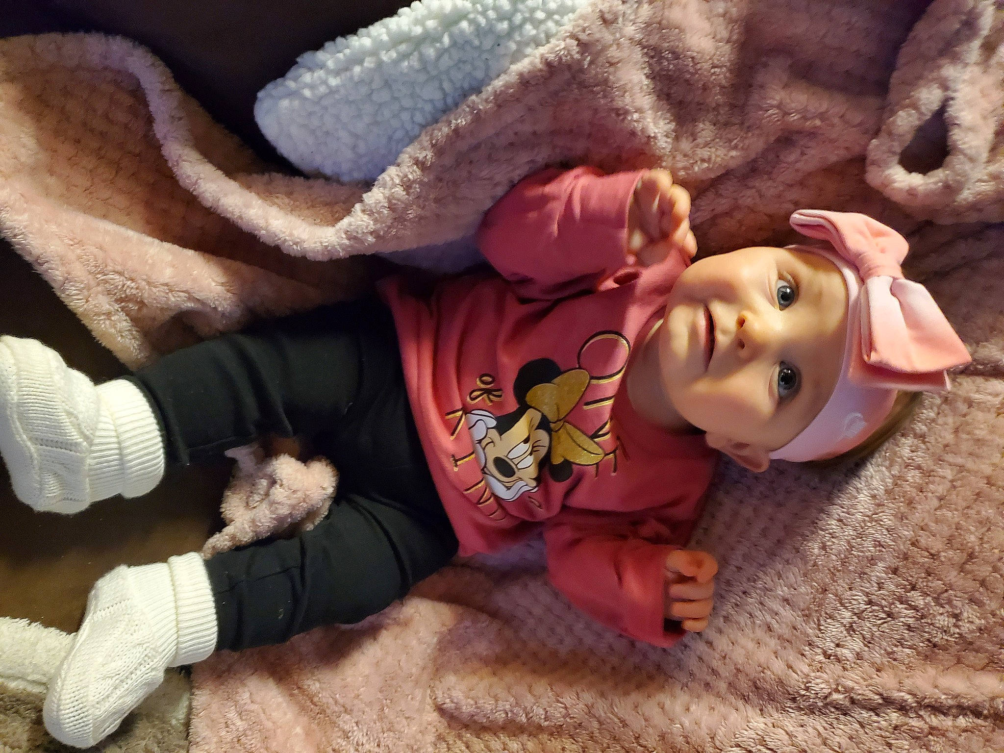 Skylee is registered to the contest to win money with this photo: baby, baby_sleeping, baby_toddler_clothing, cheek, child, comfort, doll, eye, fawn, finger, flooring, happy, headwear, linens, mouth, nose, person, skin, sleeve, thumb