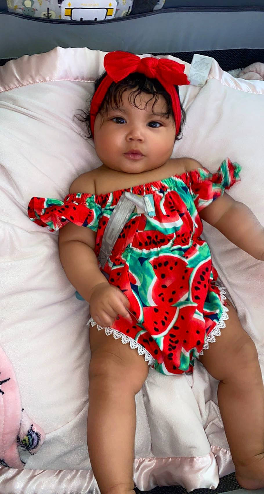 Masani is registered to the contest to win money with this photo: baby_toddler_clothing, black_hair, chin, dress, finger, flash_photography, happy, headwear, human, leg, lip, mouth, muscle, neck, organ, person, pink, red, skin, sleeve