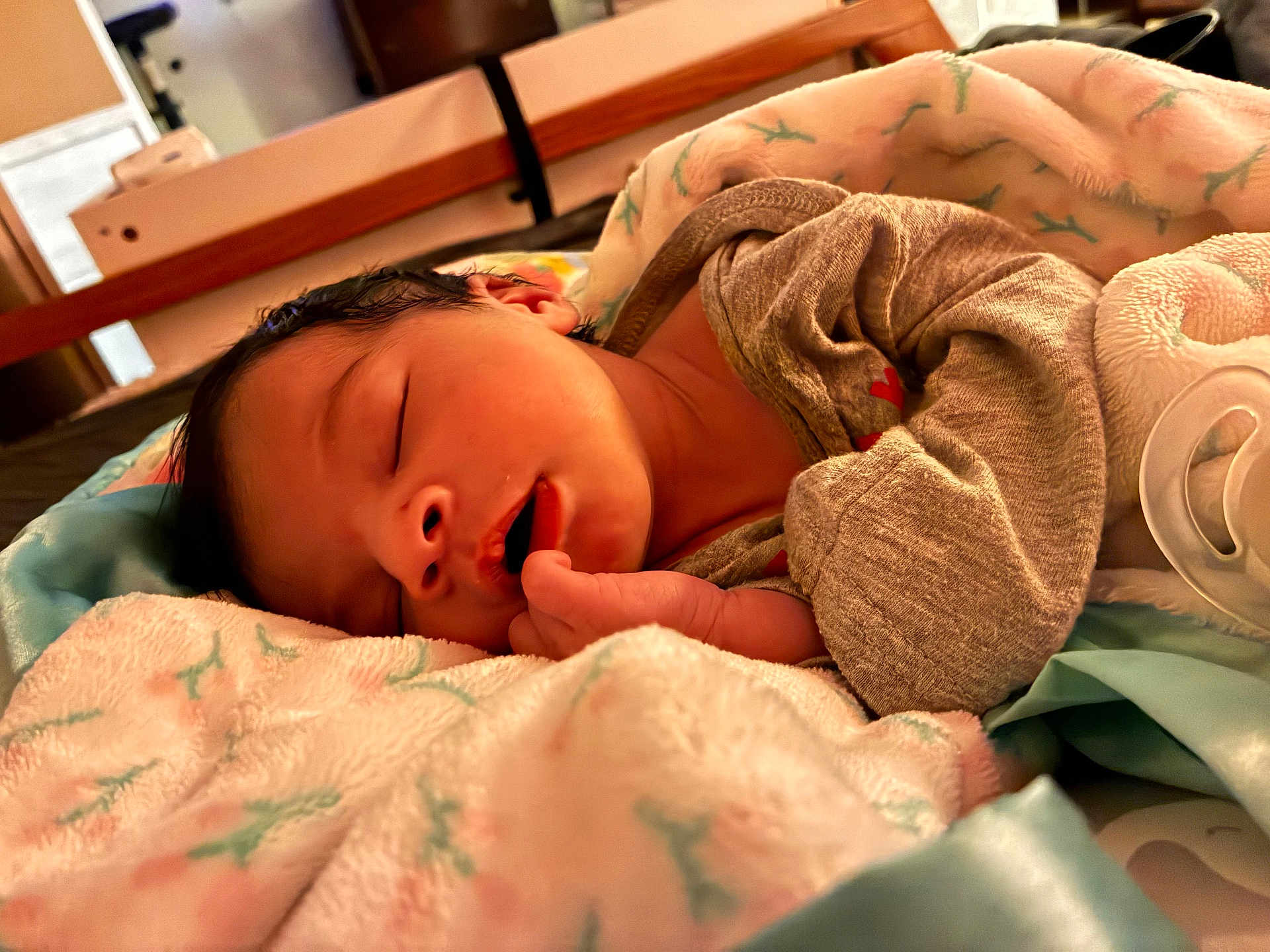 Madison joined the competition — help win amazing prizes! newborn, baby, sleeping, blanket, bed, cozy, infant, hand, face, peaceful, indoors, soft, warm, cute, child, portrait, rest, comfort, clothing, pacifier