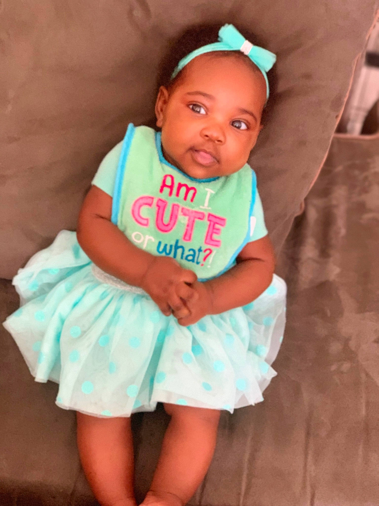 Yemaya joined the competition — help win amazing prizes! aqua, baby, baby_toddler_clothing, child, clothing, costume, hair_accessory, headband, person, pink, skin, smile, toddler, turquoise