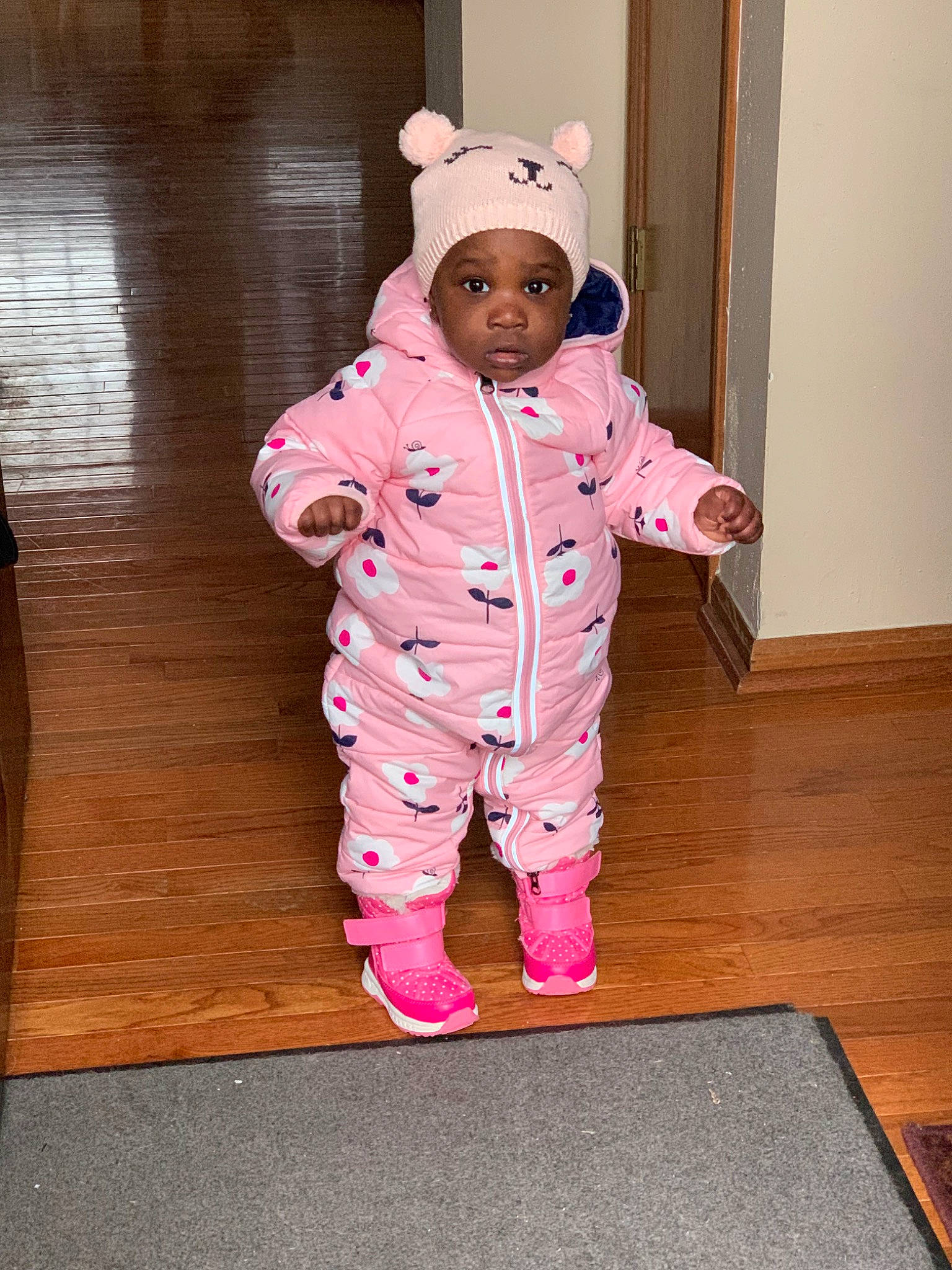 Oshun joined the competition — help win amazing prizes! baby, child, headwear, outerwear, pajamas, person, pink, sleeve, toddler