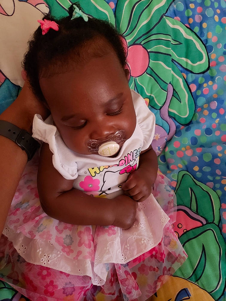 Oshun joined the competition — help win amazing prizes! baby, baby_toddler_clothing, cheek, child, head, joy, mouth, person, pink, smile, toddler