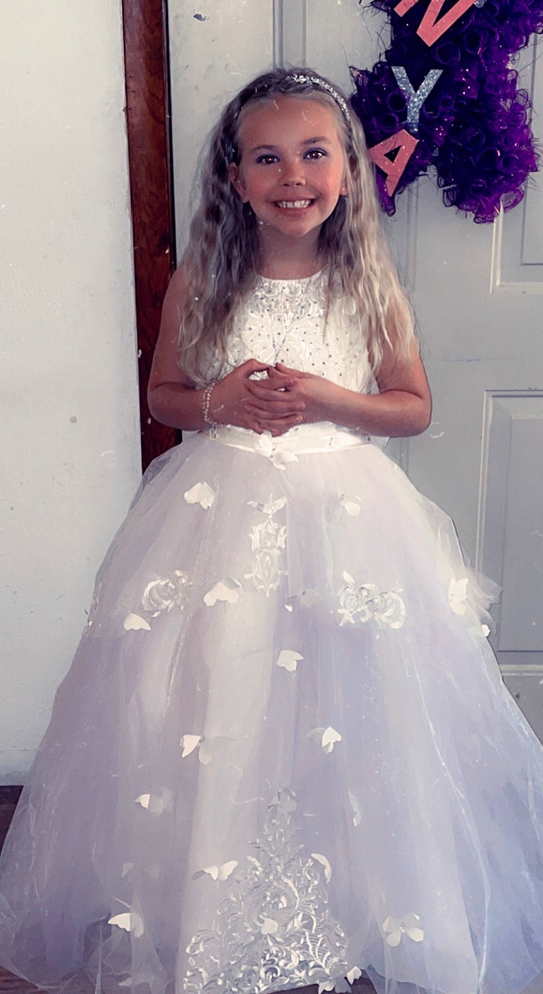 Zanyah is registered to the contest to win money with this photo: bridal_clothing, bridal_party_dress, clothing, dress, embellishment, eye, face, facial_expression, fashion, flash_photography, hair, hairstyle, joy, one_piece_garment, outerwear, person, shoulder, skin, smile, textile