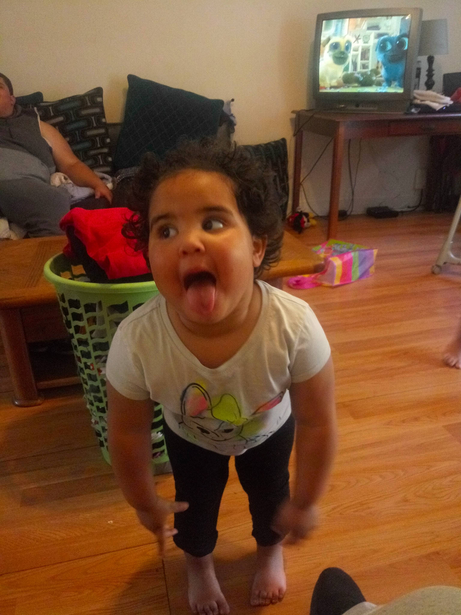 Terri joined the competition — help win amazing prizes! arm, baby, child, floor, flooring, joint, person, play, shoulder, standing, surprise, toddler