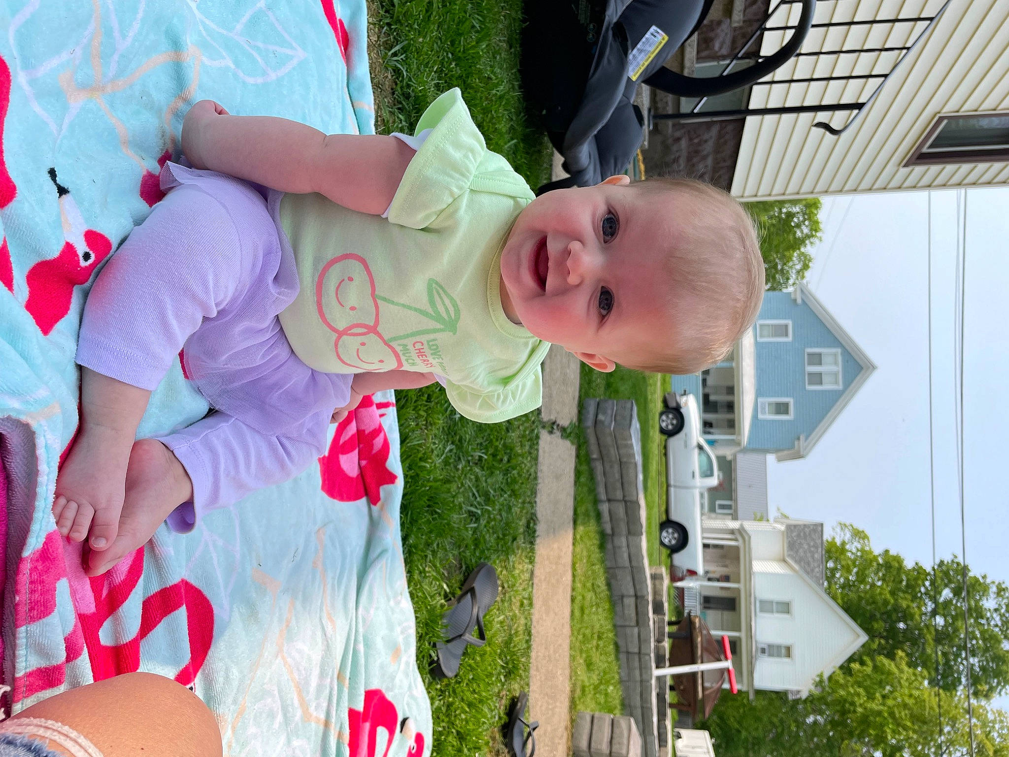 Alena joined the competition — help win amazing prizes! baby, baby_products, baby_toddler_clothing, child, event, fun, grass, green, happy, hat, joy, leisure, pattern, person, pink, plant, recreation, smile, toddler, tree