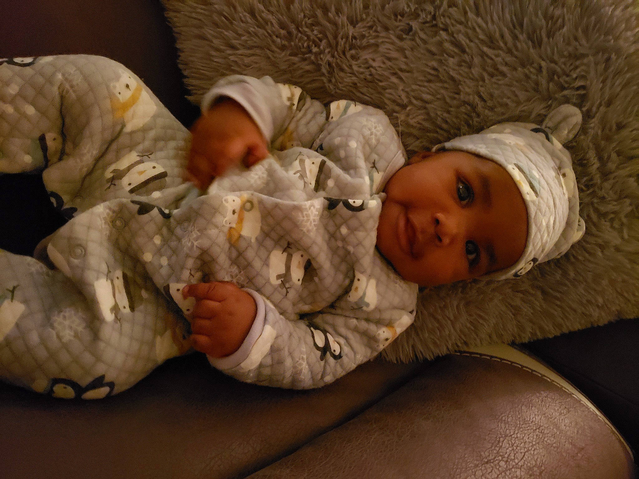 Jakai joined the competition — help win amazing prizes! baby, baby_toddler_clothing, cheek, child, comfort, eye, face, facial_expression, flooring, gesture, hat, head, headgear, headwear, linens, mammal, military_camouflage, mouth, person, skin