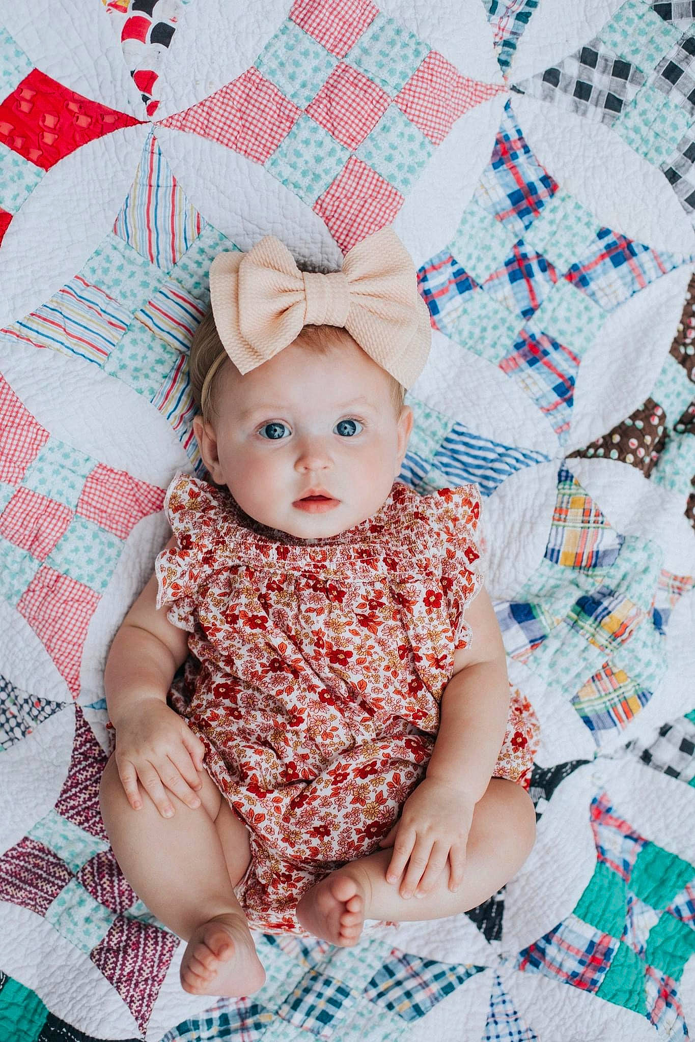 Palmer joined the competition — help win amazing prizes! baby, baby_toddler_clothing, blue, child, collar, craft, creative_arts, dress, fashion_accessory, happy, headwear, linens, magenta, pattern, person, pink, plaid, sleeve, textile, toddler