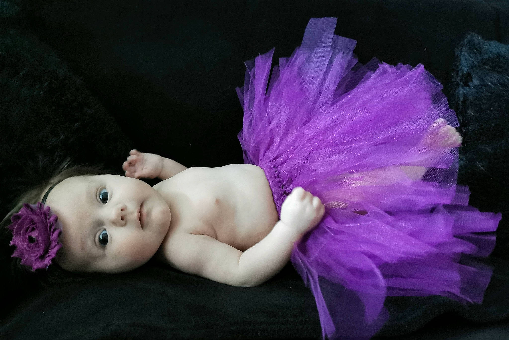 Lanna a rejoint le concours — aidez-le/la à gagner de superbes lots ! baby, ballet_tutu, child, costume, fictional_character, headpiece, joy, person, photography, pink, purple, toddler, violet