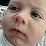 Bodie joined the competition — help win amazing prizes! baby, closeup, face, infant, skin, eyes, mouth, soft, expression, child, young, cute, portrait, clothing, head, cheeks, nose, toddler, person, indoors