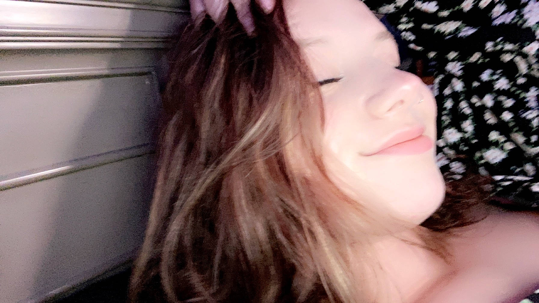 Caylyn is registered to the contest to win money with this photo: bangs, black_hair, ear, eyebrow, eyelash, eyewear, flash_photography, gesture, happy, head, jaw, layered_hair, lip, long_hair, mouth, neck, nose, person, selfie, smile