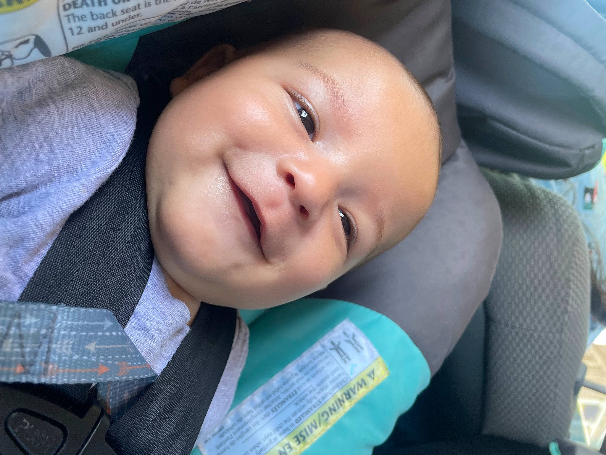 Kylan joined the competition — help win amazing prizes! auto_part, baby, baby_products, baby_toddler_clothing, car_seat, cheek, child, comfort, electric_blue, fashion_accessory, fun, grass, happy, person, portrait_photography, sitting, smile, tartan, toddler, tree