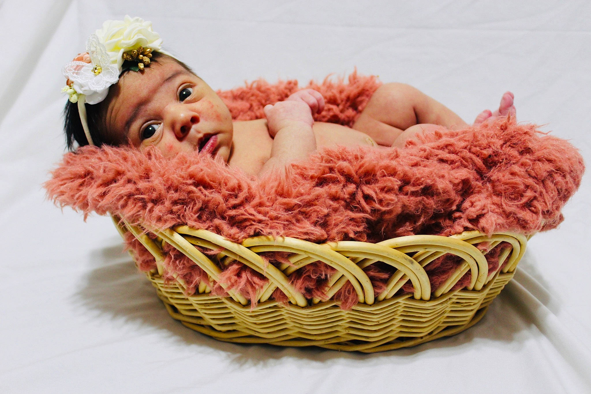 Alaysia is registered to the contest to win money with this photo: baby, basket, child, gift_basket, home_accessories, person, wicker