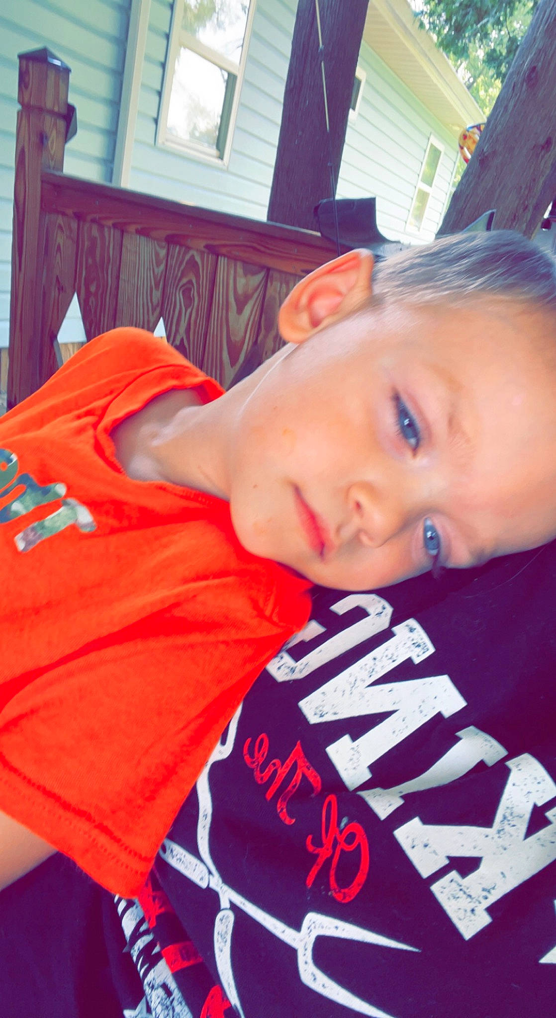 Isaiah joined the competition — help win amazing prizes! child, cool, electric_blue, forehead, fun, grass, happy, leisure, orange, pattern, person, sleeve, t_shirt