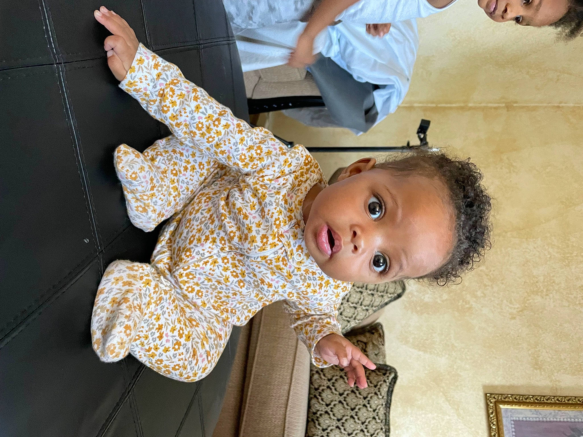 Masina is registered to the contest to win money with this photo: baby, baby_products, baby_safety, baby_toddler_clothing, cheek, child, eyelash, flooring, fun, gesture, happy, pattern, person, toddler, wood