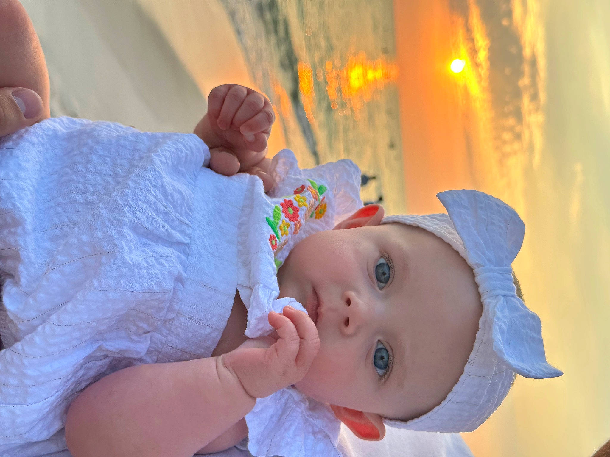 Tatum is registered to the contest to win money with this photo: baby, baby_products, baby_toddler_clothing, cheek, child, cloud, fashion_accessory, finger, fun, gesture, hair_accessory, happy, hat, headwear, leisure, lip, nose, person, skin, smile