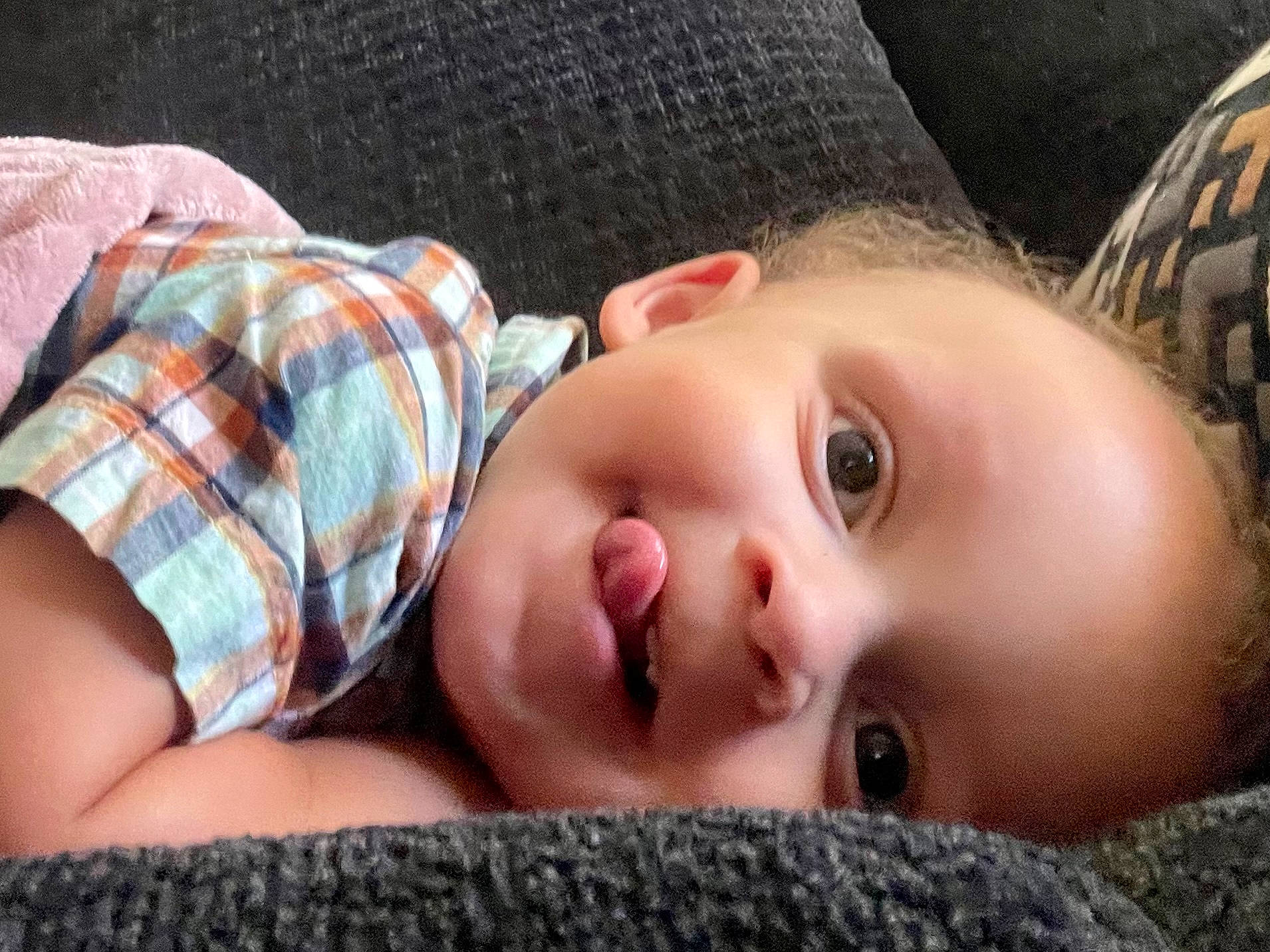 Calahan joined the competition — help win amazing prizes! baby, cheek, child, close_up, comfort, eye, eyelash, flash_photography, grass, happy, iris, joy, lip, mouth, nose, person, photograph, skin, textile, toddler