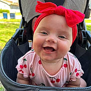 Sophia joined the competition — help win amazing prizes! accessories, architecture, baby, babylaughing, clothing, face, grass, happy, head, jewelry, laughing, necklace, person, photography, plant, portrait, smile, stroller, sunglasses, t_shirt