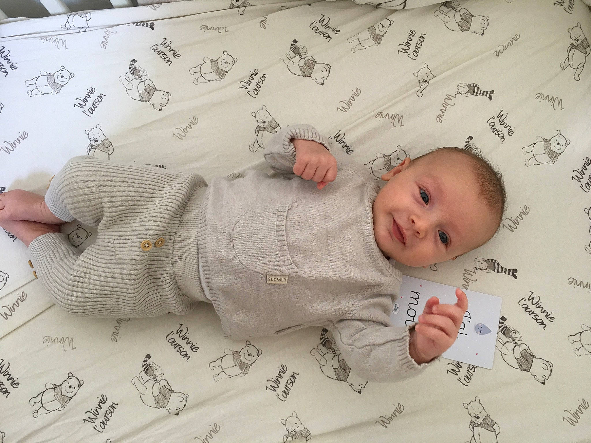 Lewis participe au concours pour gagner de l'argent avec cette photo : baby, baby_products, baby_sleeping, baby_toddler_clothing, bedding, bedtime, child, comfort, font, hand, head, linens, nail, pattern, person, room, skin, sleep, sleeve, textile