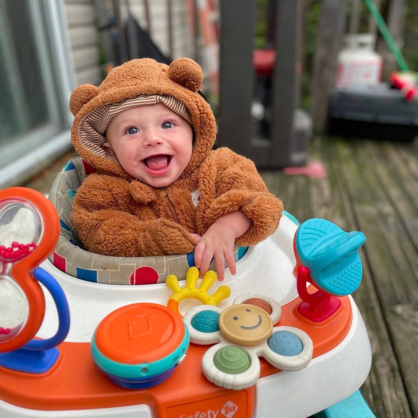 Jayden Sav Garcia joined the competition — help win amazing prizes! architecture, baby, building, cap, clothing, coat, face, furniture, happy, hat, head, house, housing, outdoors, person, photography, playarea, portrait, table, toy