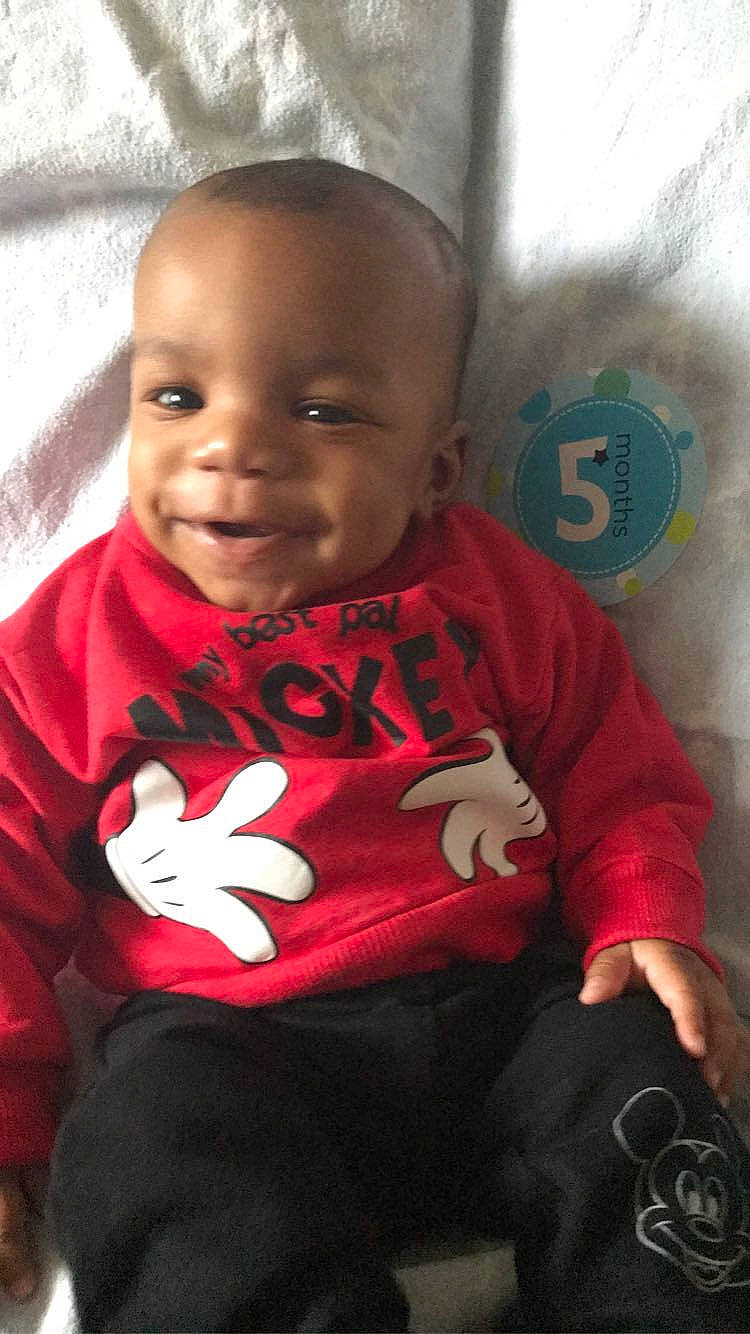 Jamarion is registered to the contest to win money with this photo: baby, cheek, child, cool, face, forehead, head, person, red, skin, smile, toddler