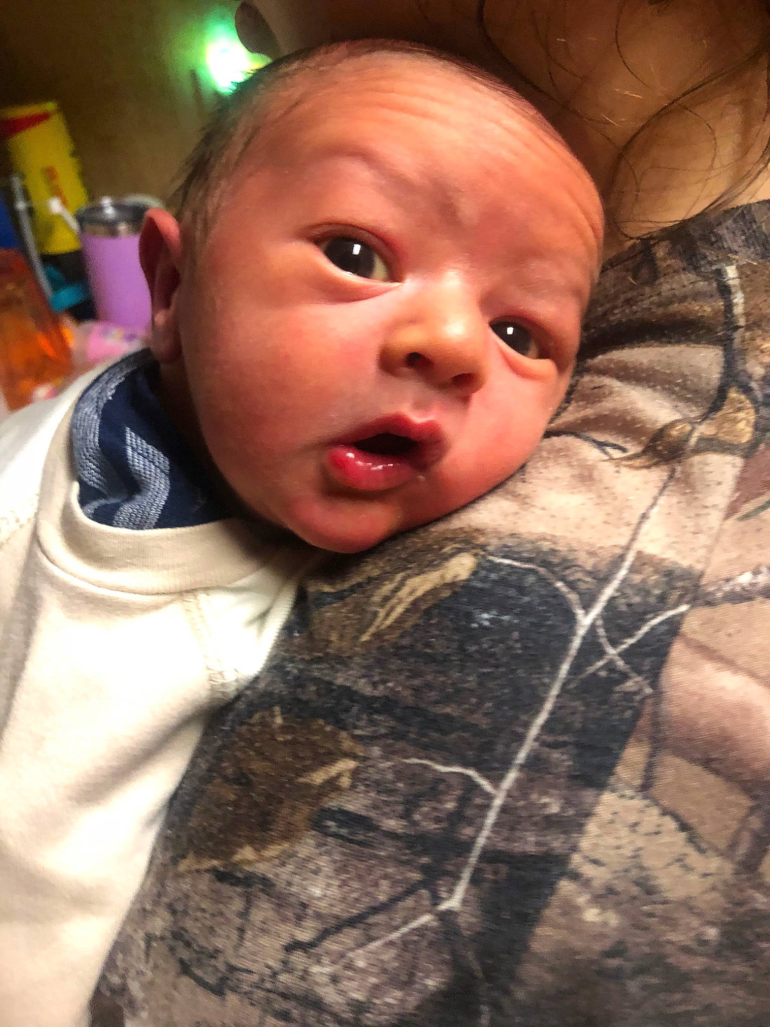 Weston is registered to the contest to win money with this photo: baby, cheek, child, ear, eye, face, forehead, head, lip, mouth, nose, person, skin, smile, toddler