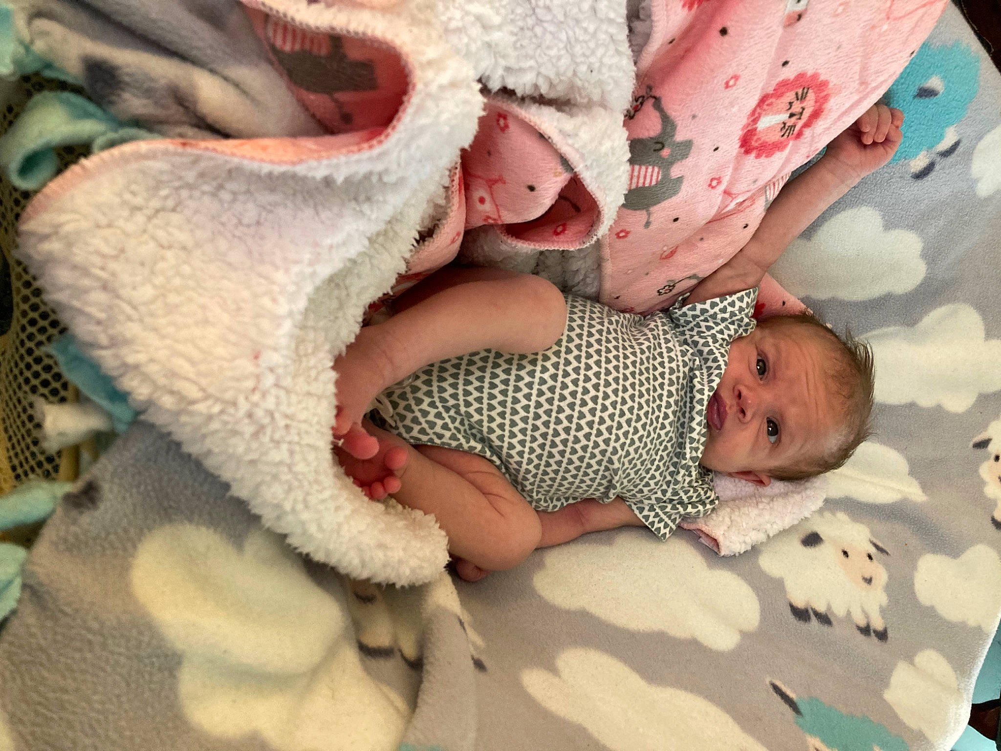 Ivy joined the competition — help win amazing prizes! baby, baby_products, baby_sleeping, baby_toddler_clothing, bedding, bedtime, cheek, child, comfort, happy, head, human_body, linens, mouth, nap, pattern, person, room, skin, toddler