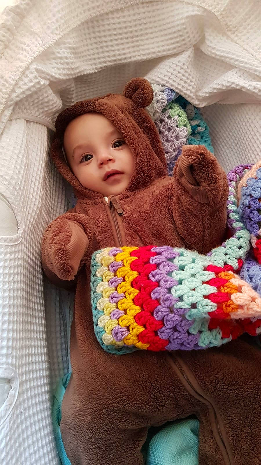 Dimitri joined the competition — help win amazing prizes! art, child, craft, crochet, knitting, needlework, person, textile, thread, toddler, toy, wool, woolen