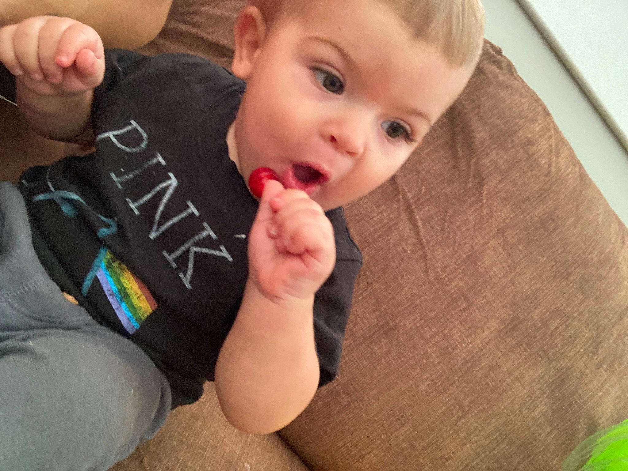 Aryiah is registered to the contest to win money with this photo: arm, baby, cheek, comfort, ear, eye, face, finger, gesture, hair, hand, happy, head, iris, lip, mouth, neck, nose, person, skin