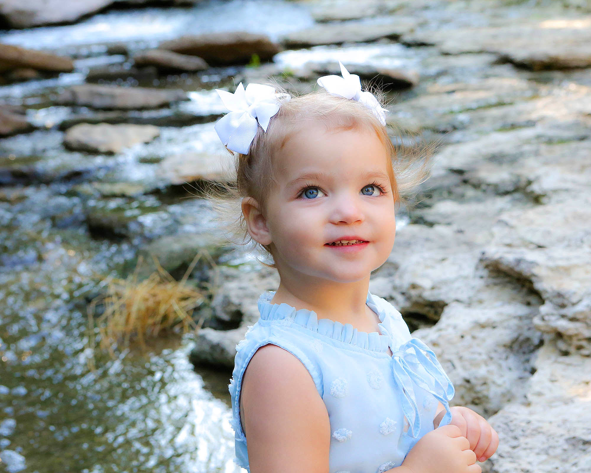 Harper joined the competition — help win amazing prizes! beauty, blond, brown_hair, child, electric_blue, flash_photography, fun, grass, hair, happy, iris, joy, lip, people, people_in_nature, person, skin, smile, summer, sunlight