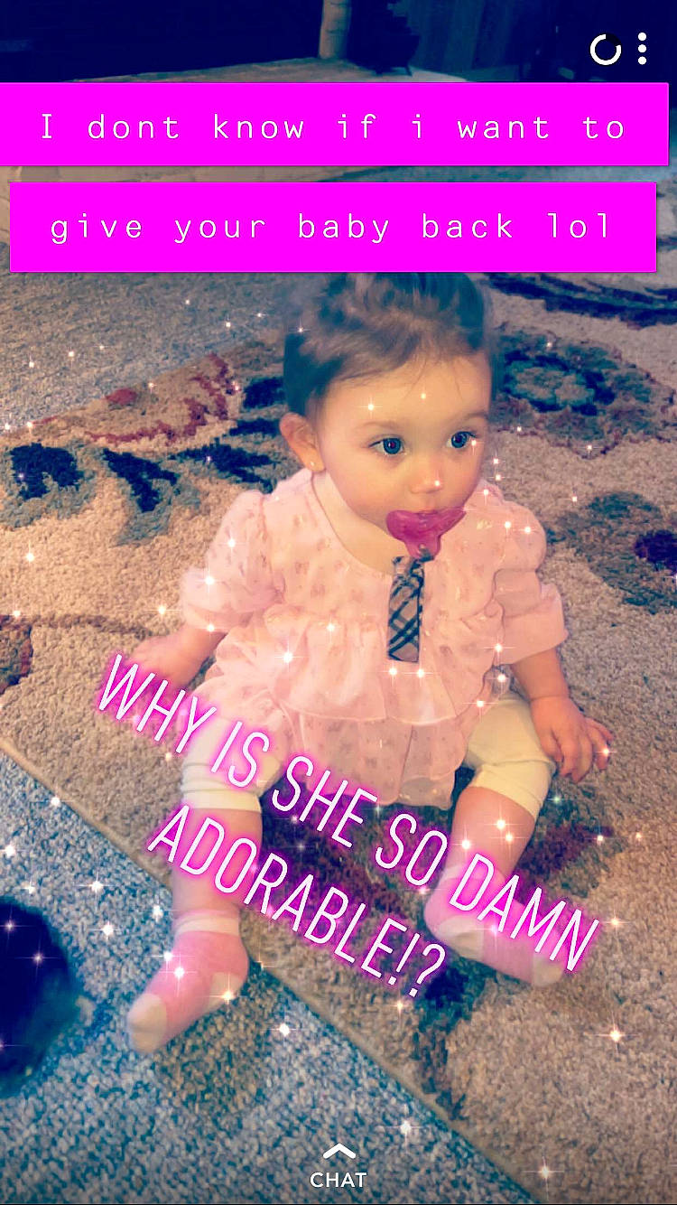 Everleigh joined the competition — help win amazing prizes! baby, child, font, happy, person, photo_caption, pink, play, smile, toddler