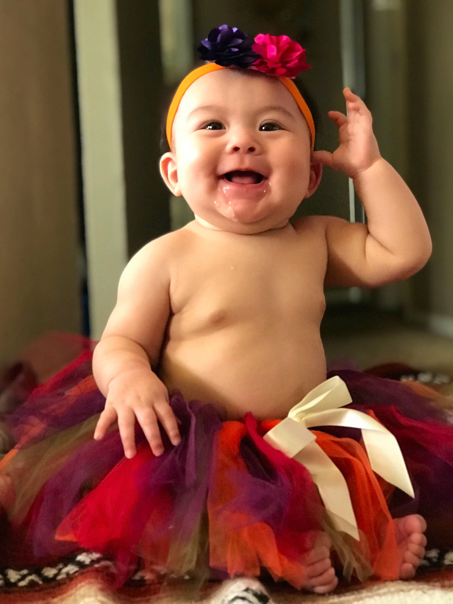 Amilliana joined the competition — help win amazing prizes! baby, baby_bloomers, baby_toddler_clothing, ballet_tutu, cheek, child, child_model, costume, costume_accessory, fashion_accessory, hair_accessory, headband, headgear, headpiece, headwear, joy, person, photography, pink, sitting