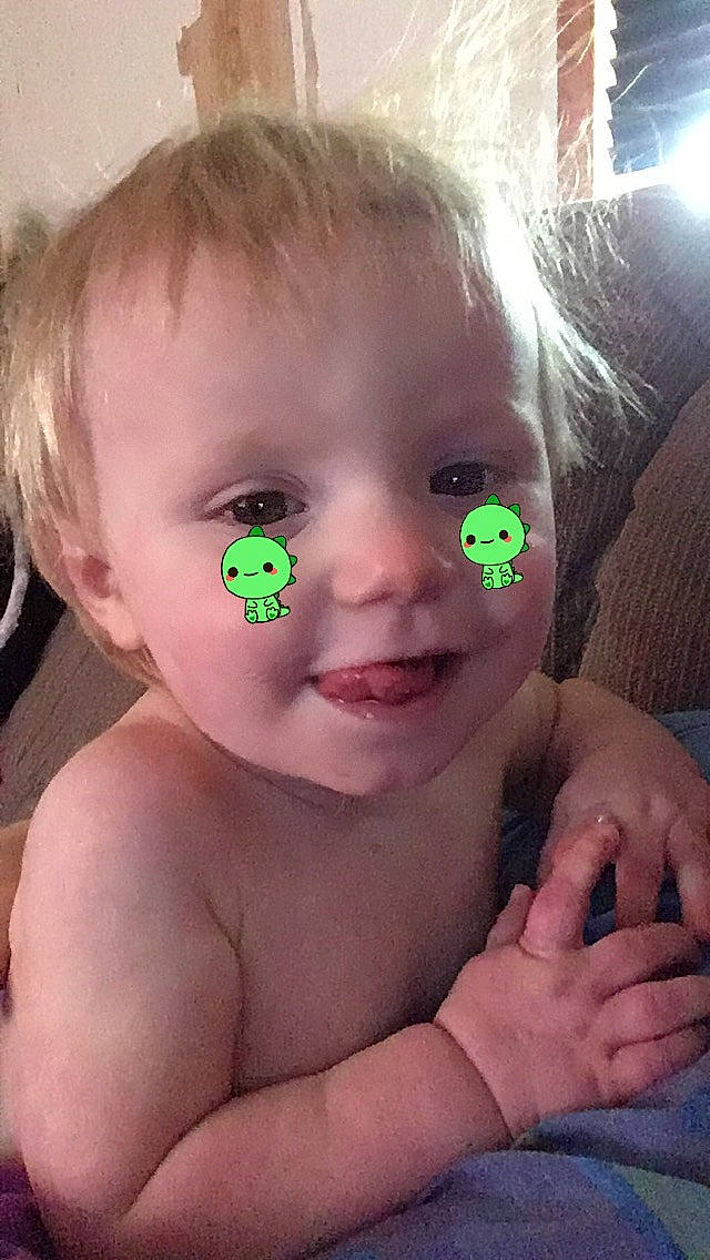 Oakley is registered to the contest to win money with this photo: baby, cheek, child, ear, eye, face, forehead, head, iris, lip, mouth, nose, organ, person, skin, toddler