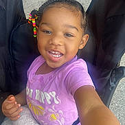 Makayla joined the competition — help win amazing prizes! accessories, baby, babylaughing, bodypart, clothing, face, finger, furniture, hand, happy, head, jewelry, mouth, person, photography, portrait, sitting, smile, t_shirt, teeth