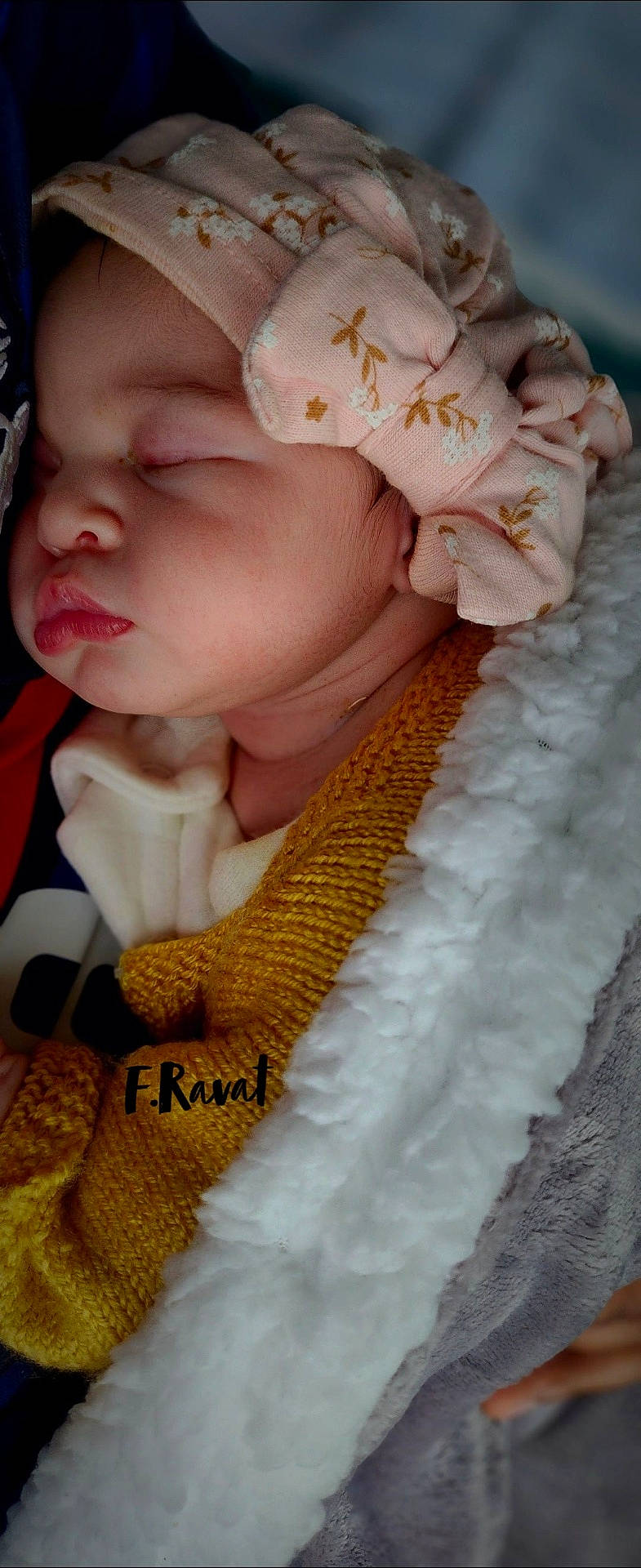 Alba participe au concours pour gagner de l'argent avec cette photo : baby, blanket, bodypart, bonnet, cap, clothing, face, finger, glove, hand, hat, head, hood, newborn, person, photography, portrait, quilt, sleeping
