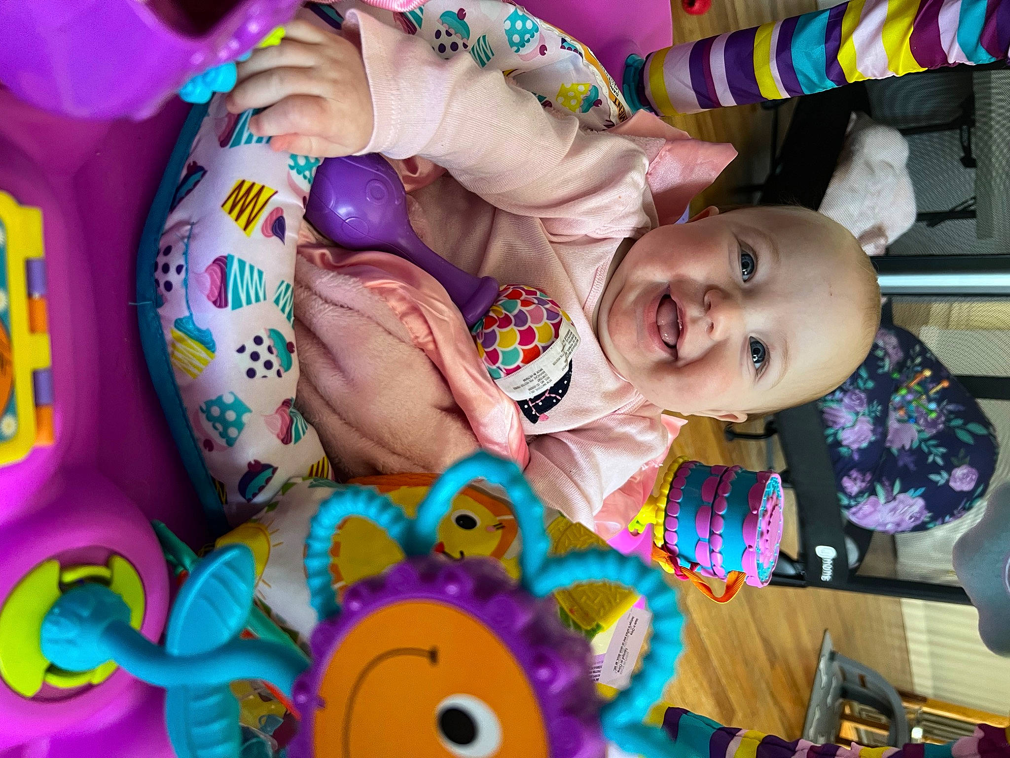 Skylar Grace is registered to the contest to win money with this photo: baby, baby_products, baby_toddler_clothing, baby_toys, cheek, child, event, fun, happy, joy, organ, people, person, product, room, smile, snapshot, sweetness, textile, toddler