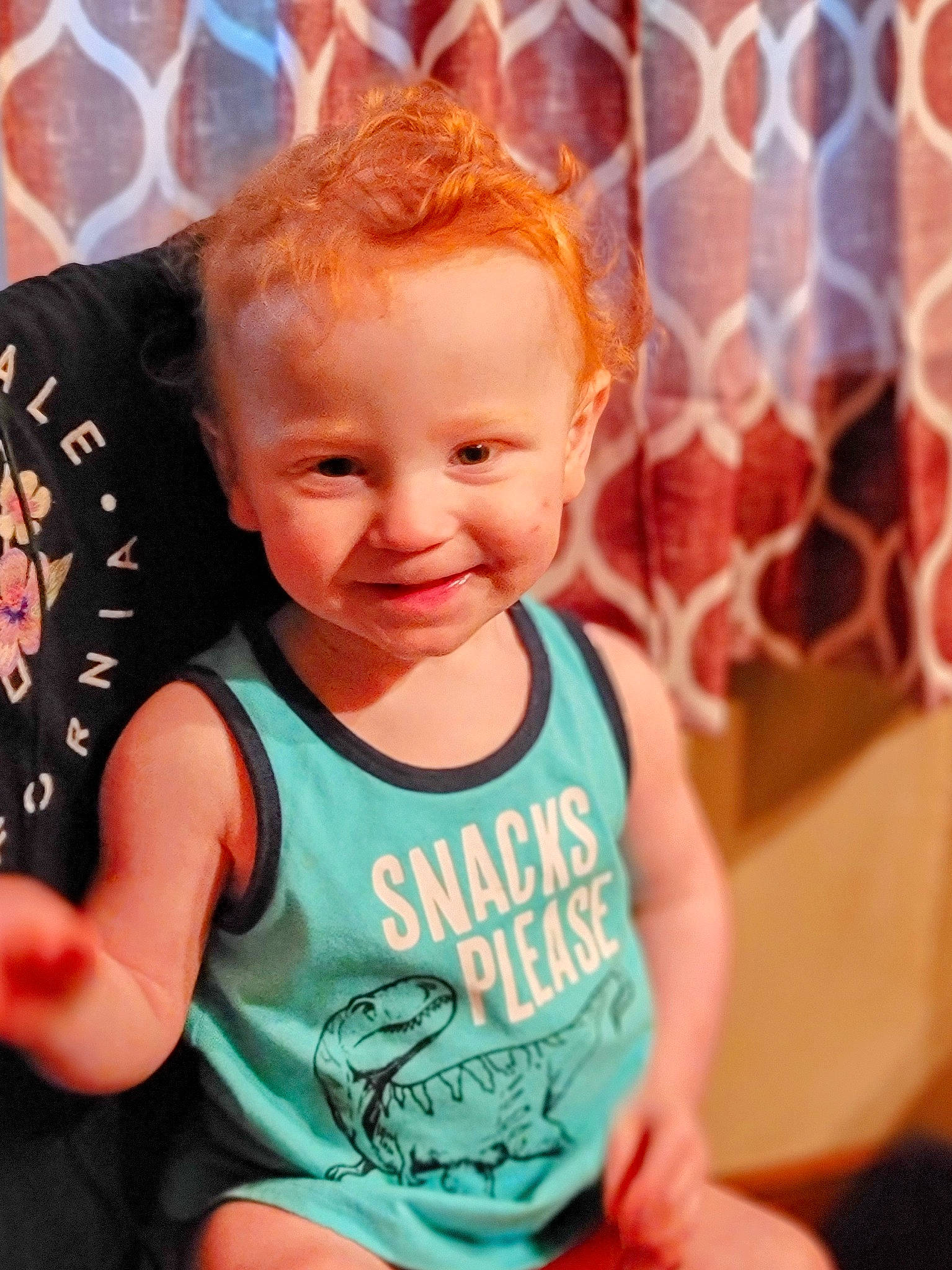 Carson joined the competition — help win amazing prizes! arm, baby_toddler_clothing, cheek, chin, eye, face, facial_expression, hairstyle, happy, human, joy, mouth, muscle, neck, organ, person, photograph, shoulder, skin, sleeve