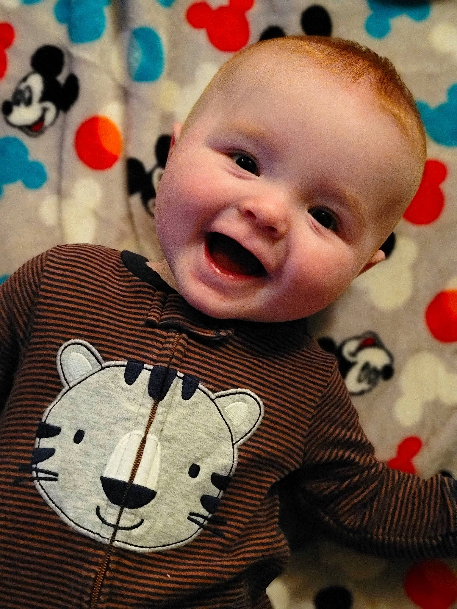 Charlie joined the competition — help win amazing prizes! art, baby, baby_laughing, baby_products, baby_toddler_clothing, cheek, child, chin, facial_expression, fun, happy, laugh, linens, nose, pattern, person, skin, sleeve, smile, textile