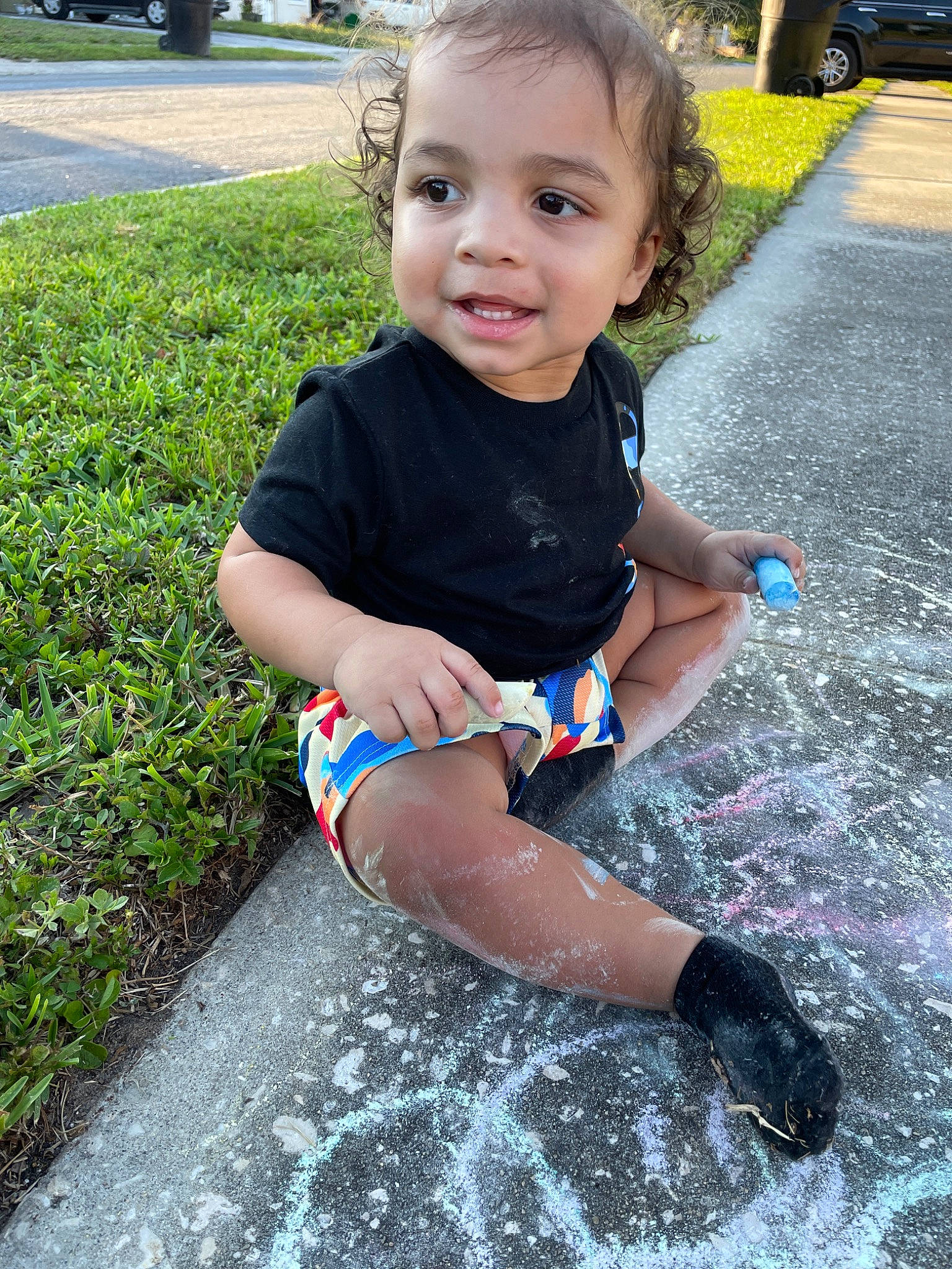 Kevin Jr is registered to the contest to win money with this photo: asphalt, baby, baby_toddler_clothing, child, electric_blue, fun, grass, happy, joy, leisure, people_in_nature, person, plant, recreation, smile, t_shirt, tire, toddler, tree, water