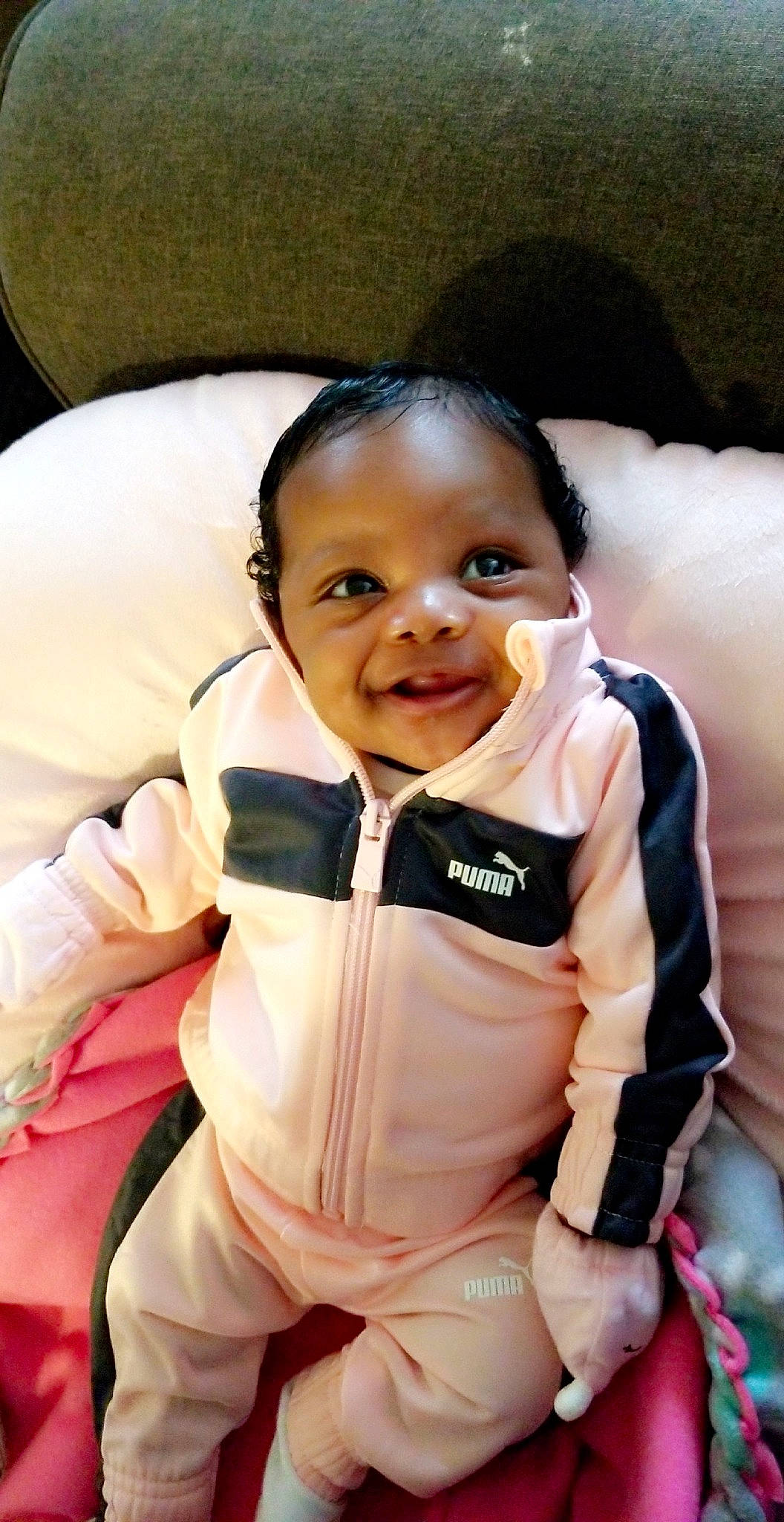 Kaci joined the competition — help win amazing prizes! baby, baby_in_car_seat, baby_products, car_seat, cheek, child, person, smile, toddler