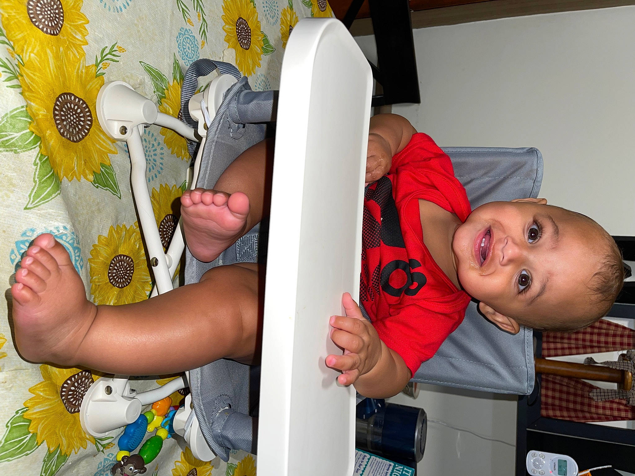 Kabari joined the competition — help win amazing prizes! arm, art, baby, baby_products, baby_toddler_clothing, child, comfort, facial_expression, fun, gesture, happy, hat, joy, linens, person, product, room, smile, t_shirt, textile