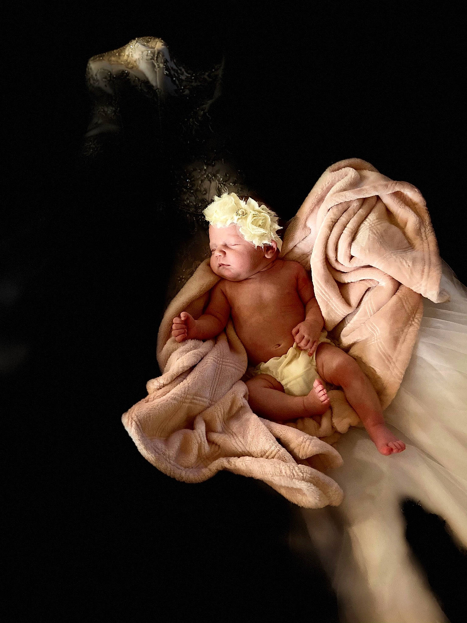 Emilee joined the competition — help win amazing prizes! art, baby, barefoot, chest, child, classical_sculpture, darkness, fictional_character, figurine, flash_photography, flesh, gesture, painting, person, petal, portrait_photography, sculpture, sitting, still_life_photography, toddler